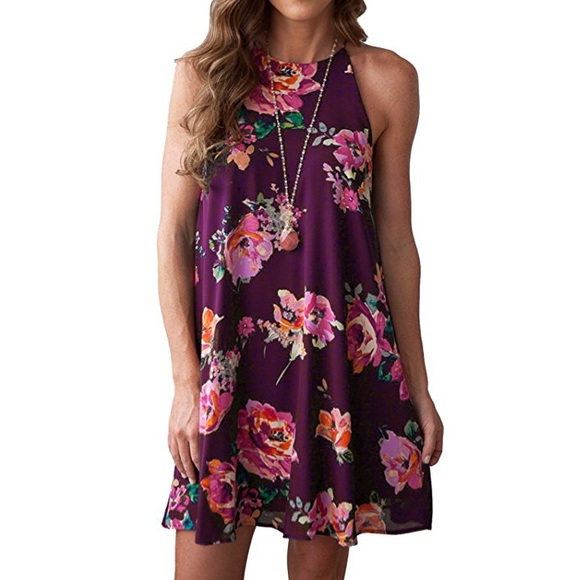 Dresses & Skirts - Halter Floral Print Dress